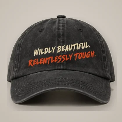 The Tagline Cap, Washed black · two-tone
